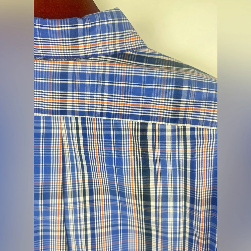 Ralph Lauren Shirt Men's XXL Button Up Long Sleeve Custom Fit Blue‎ Polo Pony